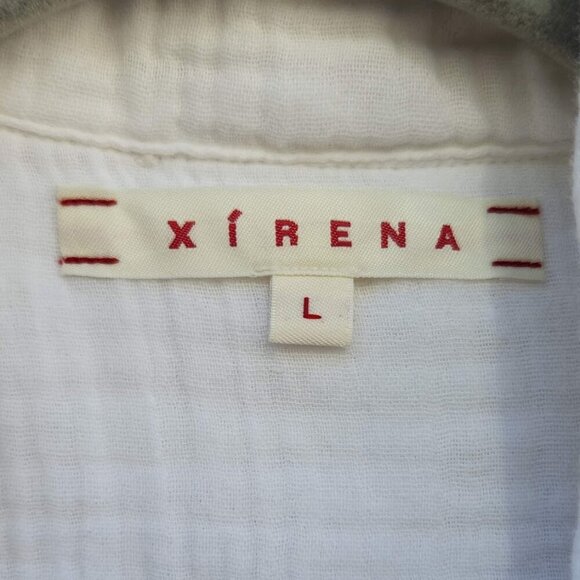 XIRENA Scout Crinkle Gauze White Button Down Shirt - Picture 7 of 8